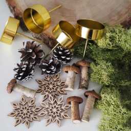 Advent Wreath Diy Stand, Candle Holder, Rustic Christmas Decor - thumbnail 4