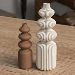 Nordic Vase 3D Printed Minimalist Home D??cor Modern Aesthetic Scandinavian Flower Gift For Planter Unique Decor Table - thumbnail 2