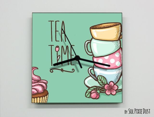 Tea Time Wall Clock - image 1
