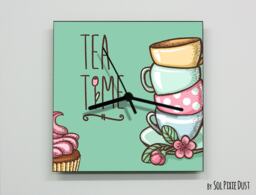 Tea Time Wall Clock
