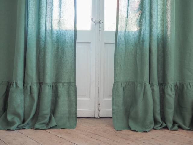 Bohemian Curtain Panel Made Of Medium Linen - 160 G/M2. 1 Pcs - image 1