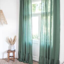 Bohemian Curtain Panel Made Of Medium Linen - 160 G/M2. 1 Pcs - thumbnail 3