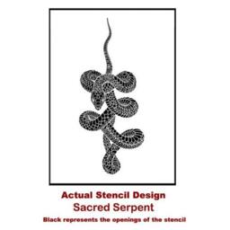 Sacred Serpent Wall Art Stencil - Better Than Decals Easy Decor - thumbnail 4