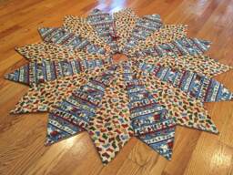 Christmas Tree Skirt, 56 Inch Diameter, Teresa Kogut Fabric, Quilted, Wildlife, Stockings