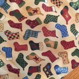 Christmas Tree Skirt, 56 Inch Diameter, Teresa Kogut Fabric, Quilted, Wildlife, Stockings - thumbnail 4