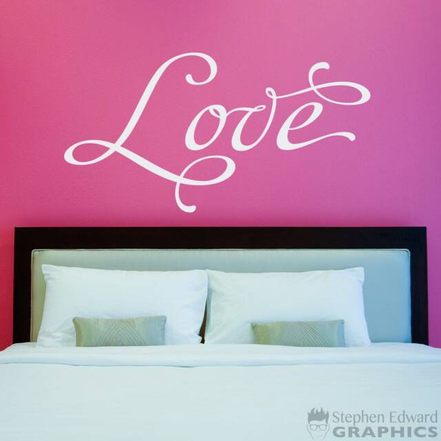 Love Wall Decal Script Font Vinyl For Bedroom Decor - image 1