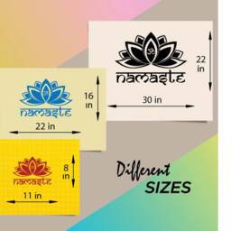 In-Style Decals Wall Vinyl Decal Home Decor Art Sticker Namaste Lotus Flower Om Symbol Meditation Yoga Room Removable Mural Design 380 - thumbnail 3
