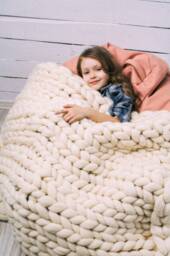Soft & Cozy Chunky Knit Blanket, Blanket, Cozy Christmas Super Gift For Her, Giant Blanket Throw, Wool Throw - thumbnail 2