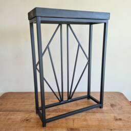 Art Deco Black Side Table Industrial Steel Console Handmade Modern Living Room Furniture UK - thumbnail 4