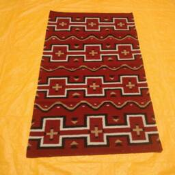 3x5 Ft Southwestern Navajo Rug Boho Wool Tribal Flat Weave Kilim Area Bohemian Decor Indian American Handmade Dhurrie Rugs - thumbnail 2