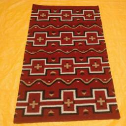 3x5 Ft Southwestern Navajo Rug Boho Wool Tribal Flat Weave Kilim Area Bohemian Decor Indian American Handmade Dhurrie Rugs - thumbnail 3