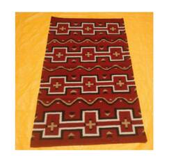 3x5 Ft Southwestern Navajo Rug Boho Wool Tribal Flat Weave Kilim Area Bohemian Decor Indian American Handmade Dhurrie Rugs - thumbnail 1