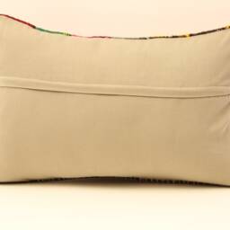 Geometric Lumbar Pillowcover 16x24 Turkish Textile Cushion Hand Made Decorative Home Design Throw Pillow Case, Boho Rug, 4Kaf-51 - thumbnail 4
