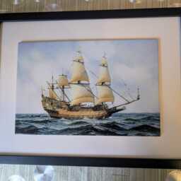"Old Ship Ceramic Wall Art Tile, 8"" By 12" - thumbnail 4
