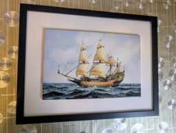 "Old Ship Ceramic Wall Art Tile, 8"" By 12" - thumbnail 1