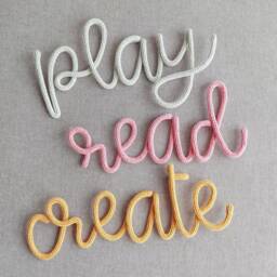 Play Read Create For The Modern Nursery Decor/Wall Sign Kids Bedroom Minimalist Playroom Hanging - thumbnail 2