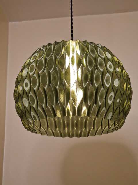 Translucent Wavy Lampshade Pendant Ceiling Light By Lunfardo - image 1