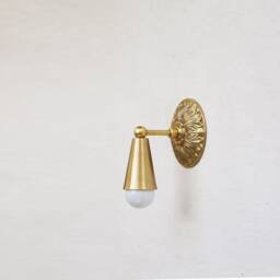 Polished & Buffed Solid Casting Brass Wall Sconce Light /Ceiling Flush Mount Light, Ul Listed, No.0483 - thumbnail 2
