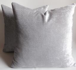 Set Of 2/Velvet Silver, Throw Pillows, Decorative Pillows Pillow Cover 12, 14, 16, 18, 20, 22, 24, 26, 28, 30 Inches - thumbnail 1