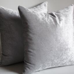 Set Of 2/Velvet Silver, Throw Pillows, Decorative Pillows Pillow Cover 12, 14, 16, 18, 20, 22, 24, 26, 28, 30 Inches - thumbnail 2