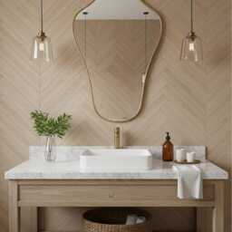 Modern Wall Mirror - Curved Vanity Antique Unlacquered Brass Mirrors - thumbnail 3