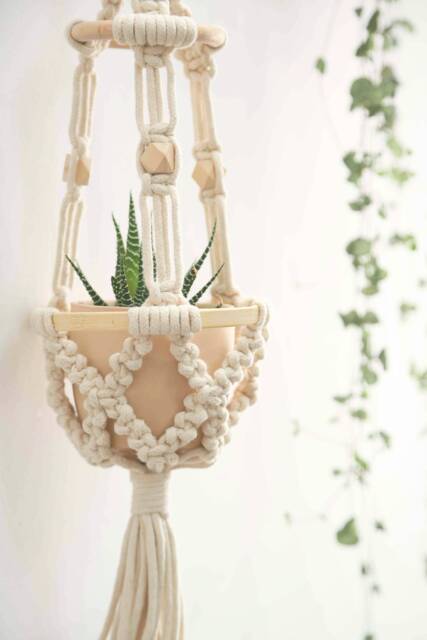 Macrame Plant Hanger Small Wall Planter Indoor Decorative Rope Crochet Ceiling Mini Pot Holder Boho Decor Plant Lover Gifts Gifts For Her - image 1