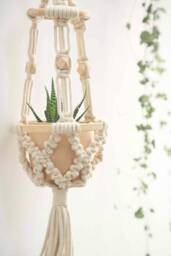 Macrame Plant Hanger Small Wall Planter Indoor Decorative Rope Crochet Ceiling Mini Pot Holder Boho Decor Plant Lover Gifts Gifts For Her