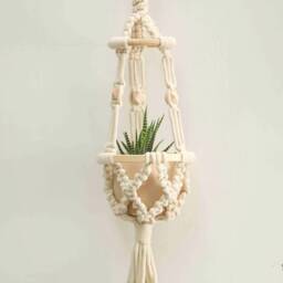 Macrame Plant Hanger Small Wall Planter Indoor Decorative Rope Crochet Ceiling Mini Pot Holder Boho Decor Plant Lover Gifts Gifts For Her - thumbnail 2