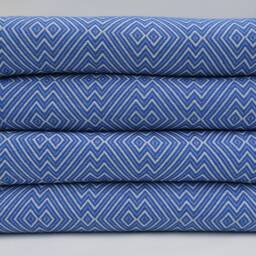 "Organic Cotton Blanket, Blue Blanket, 79""x95" - thumbnail 3