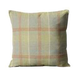 Abraham Moon, Huntingtower, Spruce, 100% Wool Plaid, Checked Tartan Cushion Cover - thumbnail 1