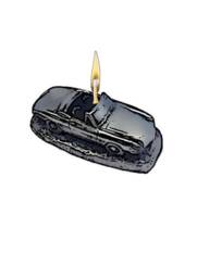 "Two Handmade Candle in The Shape Of A Classic Car Spider ""Round Tail"