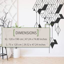 Geometric Wall Decal Abstract Art Stickers, Home Office Decor - thumbnail 2
