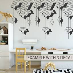 Geometric Wall Decal Abstract Art Stickers, Home Office Decor - thumbnail 3