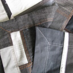 King Size Denim Quilt Reclaimed Jean Blanket, Eco-Friendly Bed Cover - thumbnail 3