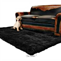 Plush Faux Fur Area Rug - Thick Shag Sheepskin, Handmade in Usa - thumbnail 1