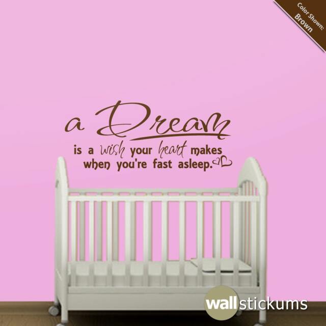 Cinderella Dream Quote Wall Decal Nursery Kids Room Decor - image 1
