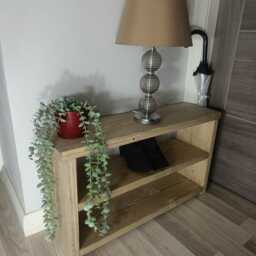 Handmade Rustic Wooden Shoe Bench Two Shelves - Many Colours & Sizes - thumbnail 2