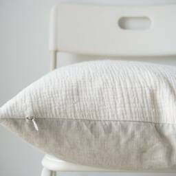 Neutral White Hemp Hand Woven Pillow Cover - thumbnail 3