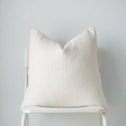 Neutral White Hemp Hand Woven Pillow Cover - thumbnail 2