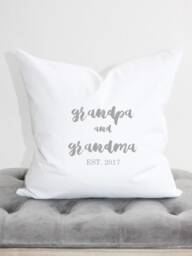 Grandma & Grandpa Est Pillow Cover, Grandparents Pregnancy Announcement, Gifts, Gift - thumbnail 2