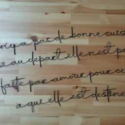Customizable Wire Phrase, Word, Quote Wall Decoration, Metal Quote, Door Plate - thumbnail 3