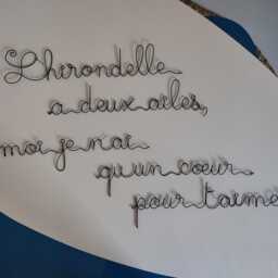 Customizable Wire Phrase, Word, Quote Wall Decoration, Metal Quote, Door Plate - thumbnail 2