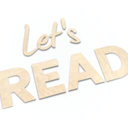 Let's Read Wooden Sign - Nursery & Playroom Wall Decor - thumbnail 2