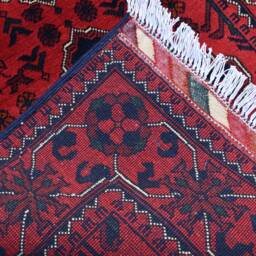 Handmade Red Turkmen Wool Runner Rug Afghan Bokhara Hallway Decor - 3x13 Ft - thumbnail 4