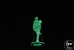 Personalised Baseball Pitcher Led Night Light Sports Gift