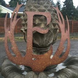 Metal Monogram Antler Wall Hanging - thumbnail 3