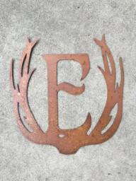 Metal Monogram Antler Wall Hanging - thumbnail 1