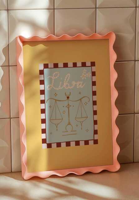 Libra Zodiac Wall Art Print - Horoscope Poster Celestial Nursery Decor A5 A4 A3 - image 1