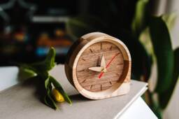 Wooden Modern Table Clock, Small Desk Wood Clock For Desk, Office Organization, Gift Dad, Christmas Gift Him
