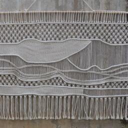 Macrame Headboard, Macrame Wall Hanging, Bedroom Tapestry, Earthy Tones Home Decor - thumbnail 2
